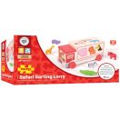 Bigjigs Toys - Fa szafari autó állatokkal - JátékManufaktúra