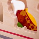 Bigjigs Toys - Fa szafari autó állatokkal - JátékManufaktúra