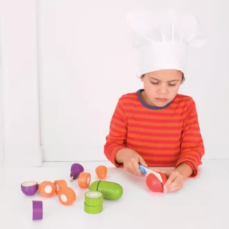Bigjigs Toys - Fa szeletelős zöldség készlet - JátékManufaktúra