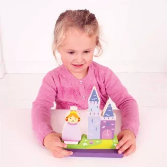Bigjigs Toys - Mágneses álló puzzle Kastély - JátékManufaktúra
