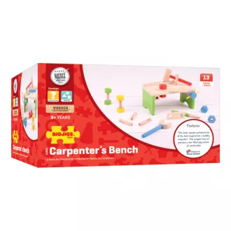 Bigjigs Toys - Pad szerszámokkal és kalapáló játékkal - JátékManufaktúra