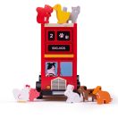 Bigjigs Toys - Fa busz állatokkal - JátékManufaktúra