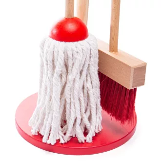 Bigjigs Toys - Takarító játékkészlet piros - JátékManufaktúra