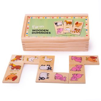 Bigjigs Toys - Fa dominó Farm - JátékManufaktúra