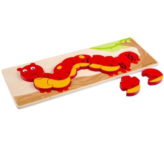 Bigjigs Toys - Számoló puzzle, Hernyó - JátékManufaktúra