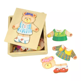 Bigjigs Toys - Öltöztetős puzzle Mackóné - JátékManufaktúra