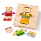 Bigjigs Toys - Öltöztetős puzzle Mackóné - JátékManufaktúra