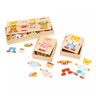 Bigjigs Toys - Öltöztetős puzzle Mackóné - JátékManufaktúra