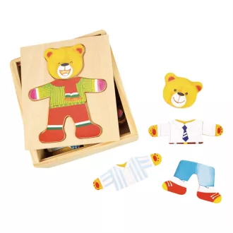 Bigjigs Toys - Öltöztetős puzzle Mackó úr - JátékManufaktúra