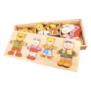 Bigjigs Toys - Öltöztetős puzzle Mackó család - JátékManufaktúra