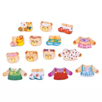 Bigjigs Toys - Öltöztetős puzzle Mackó család - JátékManufaktúra