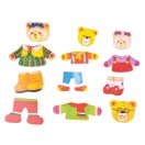 Bigjigs Toys - Öltöztetős puzzle Mackó család - JátékManufaktúra
