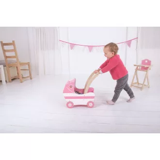 Bigjigs Toys - Fa babakocsi - JátékManufaktúra