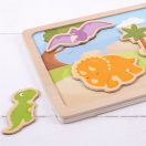 Bigjigs Toys - Mágneses puzzle dinoszauruszok - JátékManufaktúra