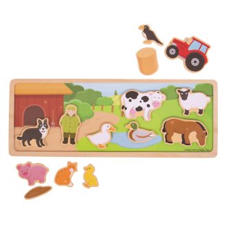 Bigjigs Toys - Mágneses puzzle Farm - JátékManufaktúra