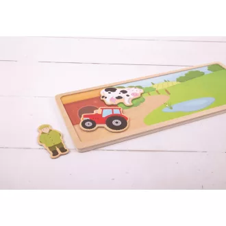 Bigjigs Toys - Mágneses puzzle Farm - JátékManufaktúra