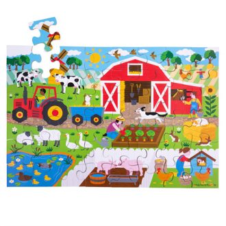 Bigjigs Toys - Padlópuzzle Farm (48 db) - JátékManufaktúra