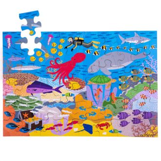 Bigjigs Toys - Padlópuzzle Tengeri világ (48 db) - JátékManufaktúra