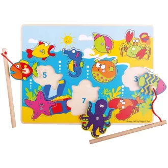 Bigjigs Toys - Fa tengeri horgászjáték - JátékManufaktúra