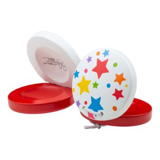 Bigjigs Toys - Kasztanyetta csillagos (piros) - JátékManufaktúra