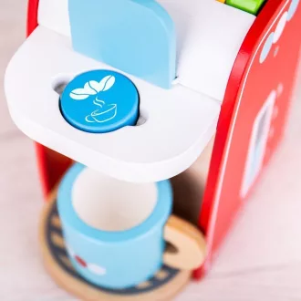 Bigjigs Toys Drevený kávovar červený - poškodený obal