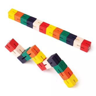 Bigjigs Toys - Színes kígyó logikai játék - JátékManufaktúra