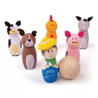 Bigjigs Toys - Fa kugli farm - JátékManufaktúra
