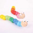 Bigjigs Toys - Fa színes kukac 1 db - JátékManufaktúra