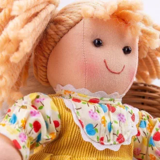 Bigjigs Toys - Textilbaba Daisy 28 cm - JátékManufaktúra