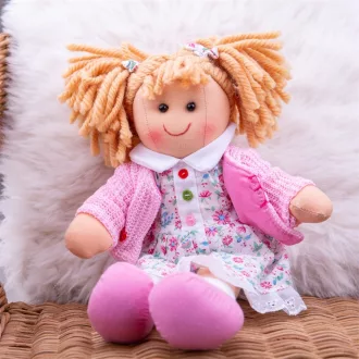 Bigjigs Toys - Textilbaba Poppy 28 cm - JátékManufaktúra