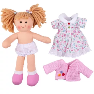Bigjigs Toys - Textilbaba Poppy 28 cm - JátékManufaktúra