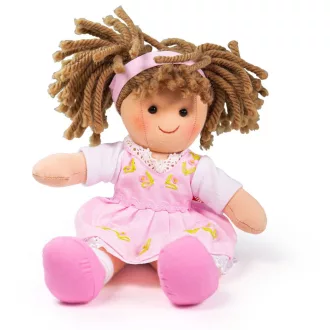 Bigjigs Toys - Textilbaba Rose 28 cm - JátékManufaktúra