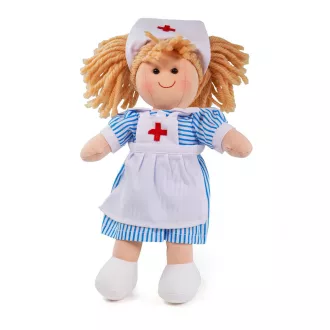 Bigjigs Toys - Textilbaba nővérke Nancy 28 cm - JátékManufaktúra