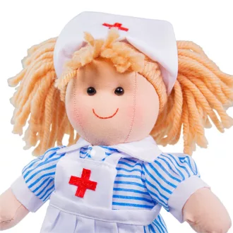 Bigjigs Toys - Textilbaba nővérke Nancy 28 cm - JátékManufaktúra