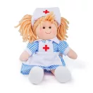 Bigjigs Toys - Textilbaba nővérke Nancy 28 cm - JátékManufaktúra