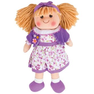 Bigjigs Toys - Textilbaba Laura 34 cm - JátékManufaktúra