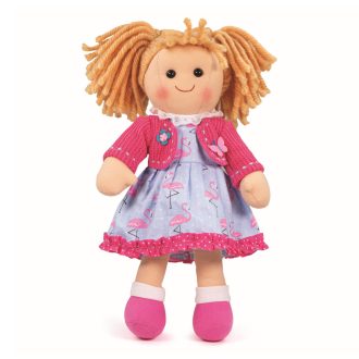 Bigjigs Toys - Textilbaba Maggie 34 cm - JátékManufaktúra
