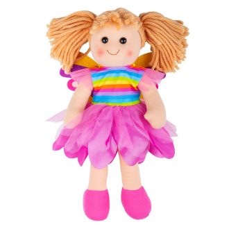 Bigjigs Toys - Textilbaba Chloe 34 cm - JátékManufaktúra