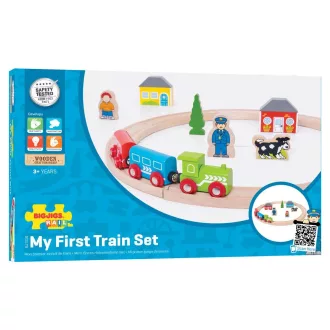 Bigjigs Rail - Első vonatpályám 19 db - JátékManufaktúra