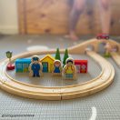 Bigjigs Rail - Nyolcas fa vonatpálya - JátékManufaktúra