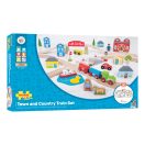Bigjigs Rail - Város és falu fa vonatpálya 91 db - JátékManufaktúra