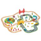 Bigjigs Rail - Vidéki út fa vonatpálya 80 db - JátékManufaktúra