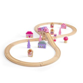 Bigjigs Rail - Fa nyolcas vonatpálya hercegnő 35 db - JátékManufaktúra
