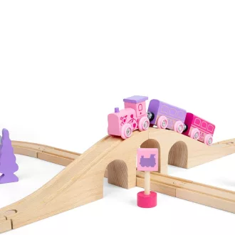 Bigjigs Rail - Fa nyolcas vonatpálya hercegnő 35 db - JátékManufaktúra