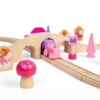 Bigjigs Rail - Fa nyolcas vonatpálya hercegnő 35 db - JátékManufaktúra