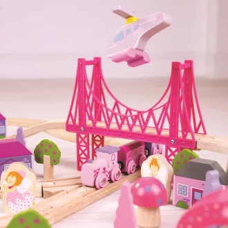 Bigjigs Rail - Nagy fa vonatpálya hercegnő - JátékManufaktúra