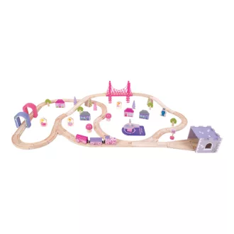 Bigjigs Rail - Nagy fa vonatpálya hercegnő - JátékManufaktúra