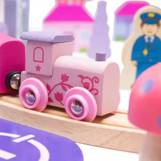 Bigjigs Rail - Nagy fa vonatpálya hercegnő - JátékManufaktúra
