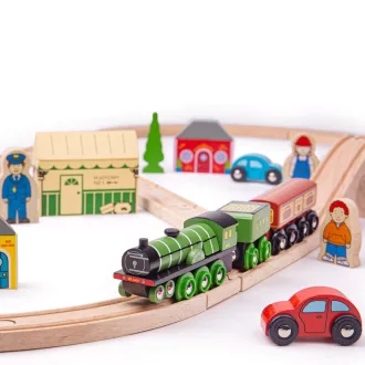 Bigjigs Rail - Flying Scotsman fa vonatpálya - JátékManufaktúra
