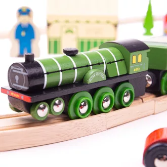 Bigjigs Rail - Flying Scotsman fa vonatpálya - JátékManufaktúra